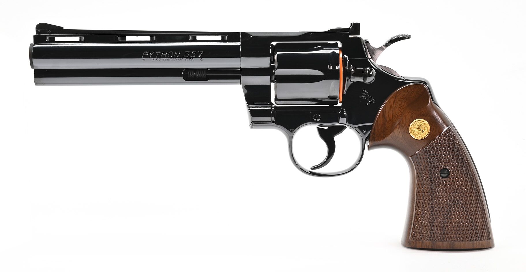 Side View Colt Python .357 6" Blue
